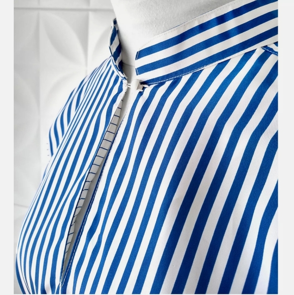 VTG 1 East Custom Collection Nautical Striped Long Sleeve Blouse Union Label 18 - Picture 10 of 10